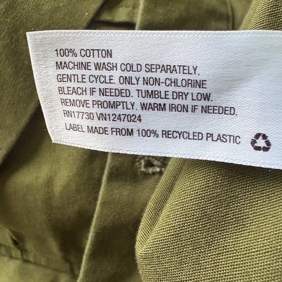 A New Day Women’s Olive Green Utility Jacket Size L Pockets Belted Buttons - Picture 11 of 13
